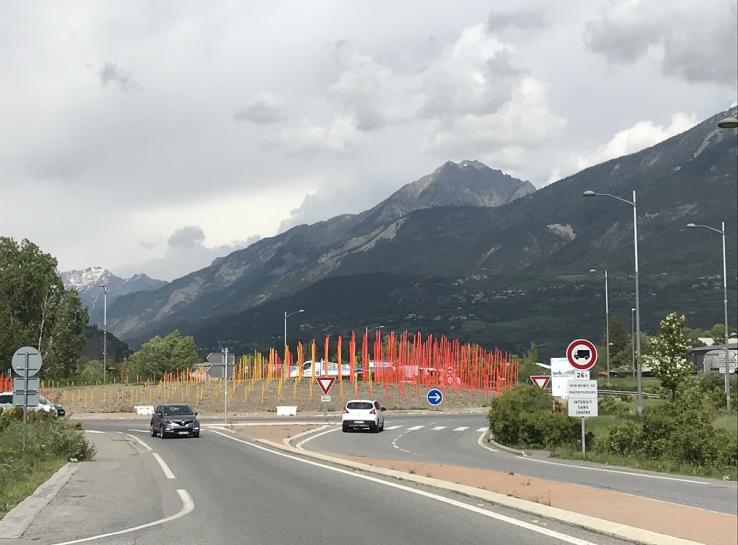 photo aménagement carrefour giratoire