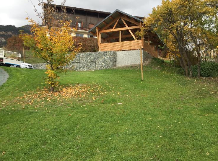 photo aménagement végétation autour d'une maison