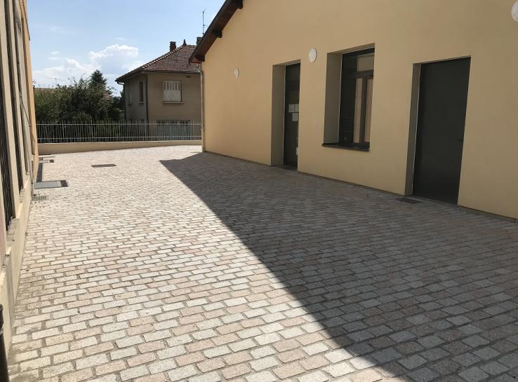 photo aménagement autour de la médiathèque de Tallard