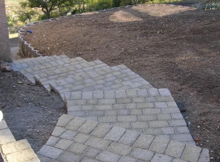 photo pavage accès à une maison